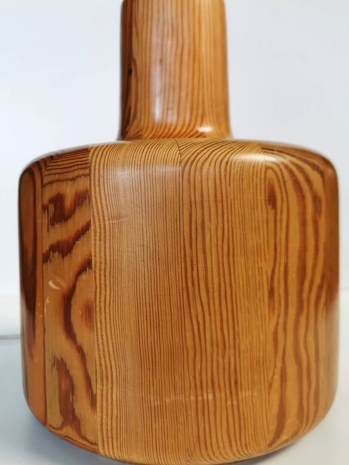 Grand Pied de Lampe Bois tourné Vintage