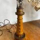 Vintage wooden marine lighthouse lamp