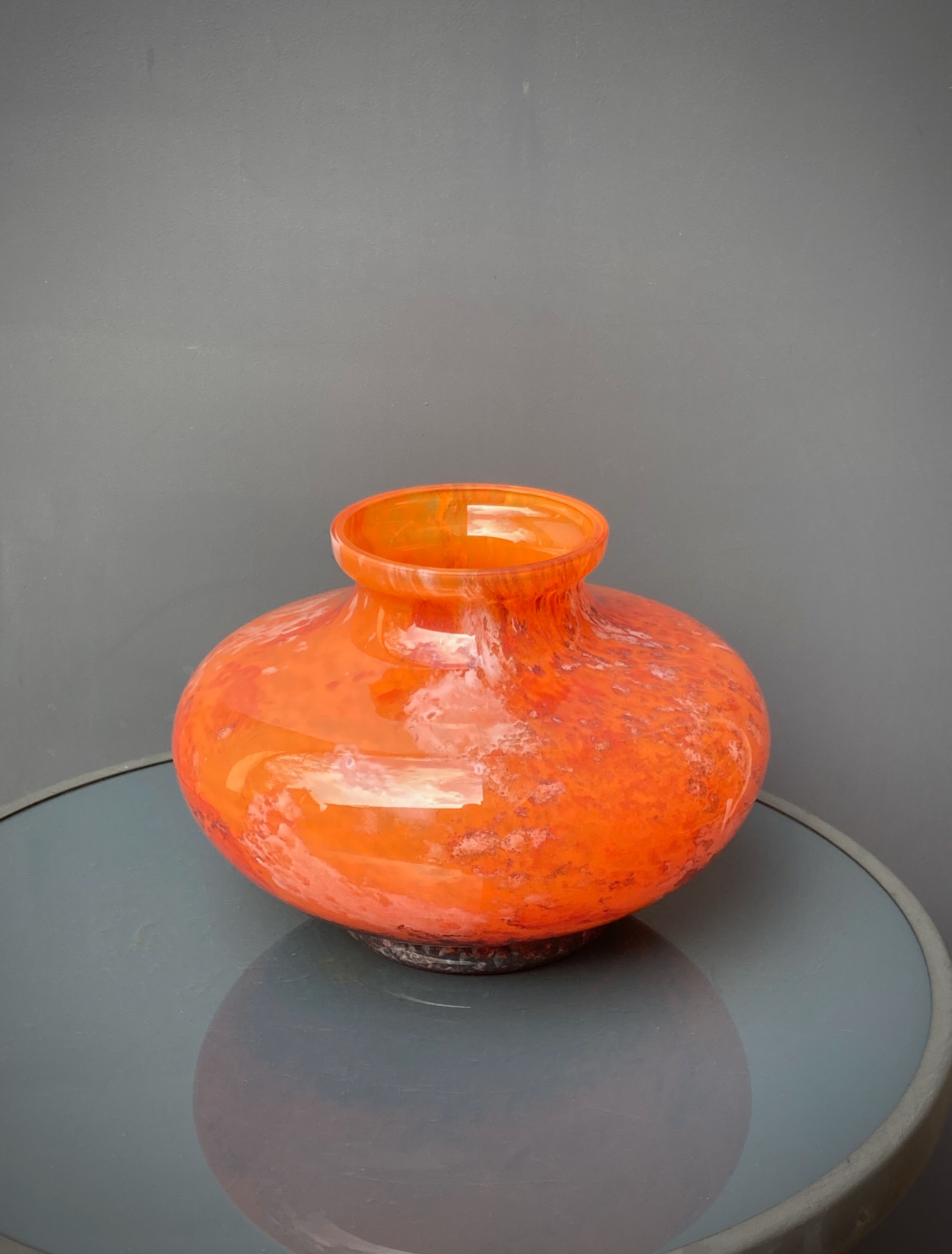 Large art-deco vase le lorrain glassware Daum Nancy 1925