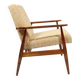 Fauteuil vintage jaune de style scandinave moderne