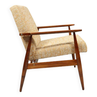 Yellow vintage Armchair Scandinavian Modern Style