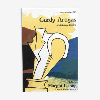 Joan GARDY-ARTIGAS, Galerie Maeght Lelong, 1985. Affiche originale en lithographie