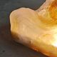 'Wave' ceiling light in amber glass by Mazzega from the 1970s.