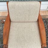 Danish armchair of the 60s in wood and wool of the brand Dyrlund