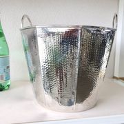 Champagne bucket circa 1960, Italian design Fratelli Cassetti, silver plated metal