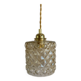 Vintage amber glass suspension globe