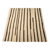 Tapis vintage Sartori Burano à nœuds fins rayé 108 x 100 In