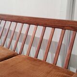 Scandinavian vintage 3-seater sofa in solid wood