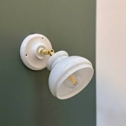 Vintage wall lamp shade in white opaline