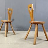 Pair of brutalist side chairs, 1960s - sweden