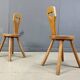 Paire de chaises d'appoint brutalistes, années 1960 - Suède