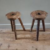 Pair of tripod stools