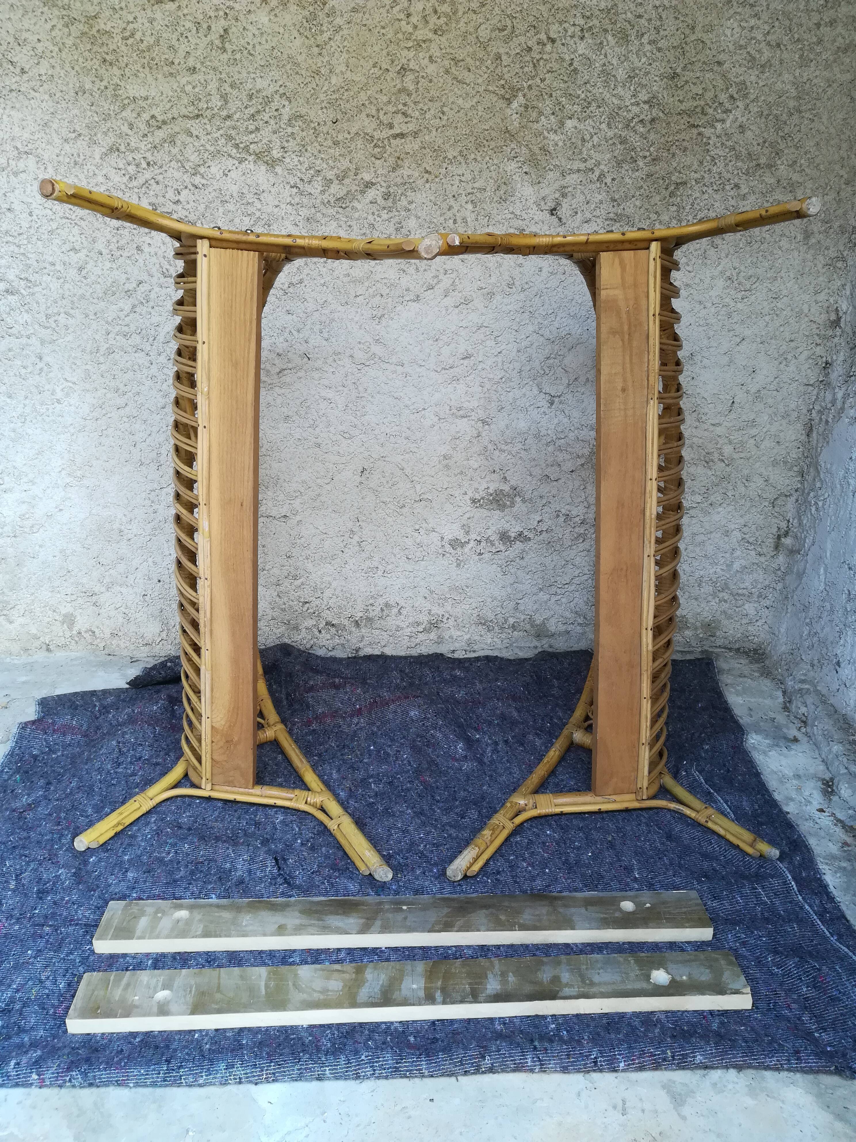 Wicker basket headboard and footboard