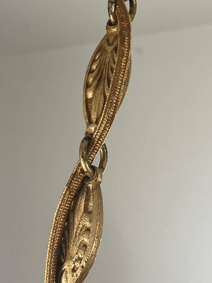 Antique bronze chandelier, Empire style, late 19th century.