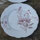 Lot of 5 old dessert plates patterned flowers