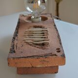 Vintage 1970s Brutalist Modernist Ceramic Table Lamp