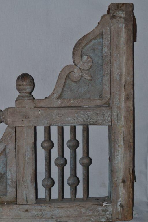 Two parts of railings, kind of crows from the 19th century. century carved wood