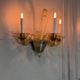 Venetian wall light in gilded Murano glass, circa 1940, set of five available.