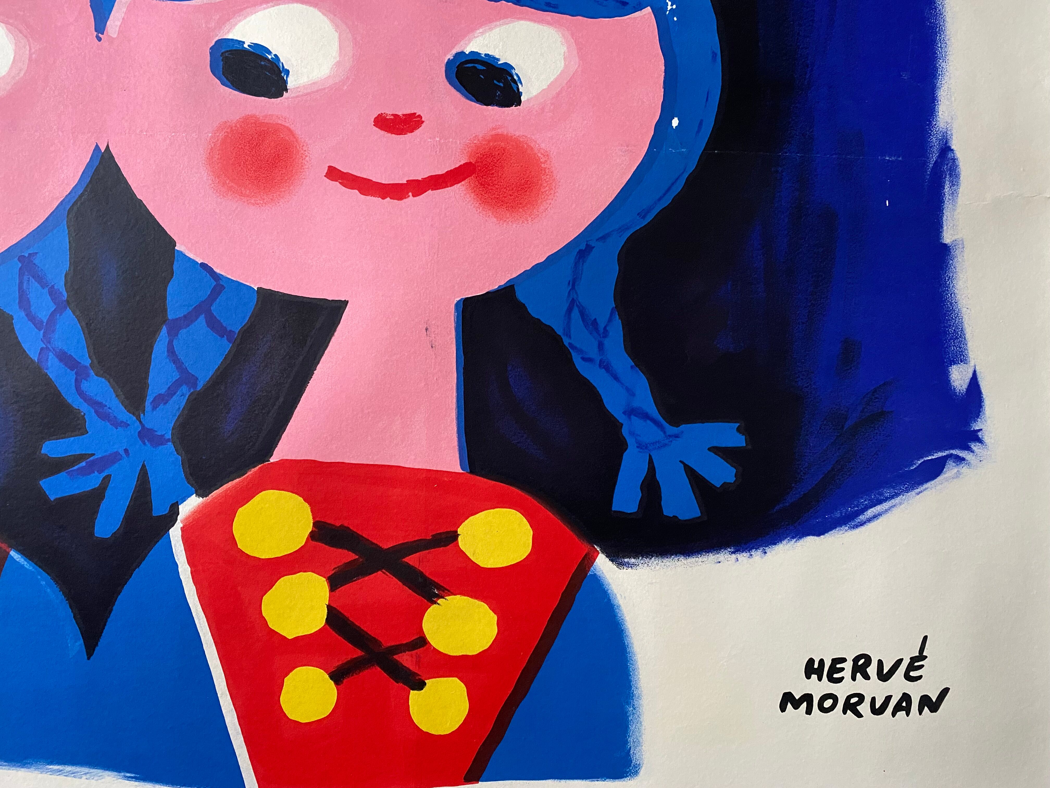Original advertising poster "L'Alsacienne-Biscuits" Hervé Morvan 117x160cm 1963