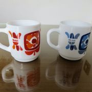 Series of 6 pop mobil coffee cups, Jean Charles Meunier 1970