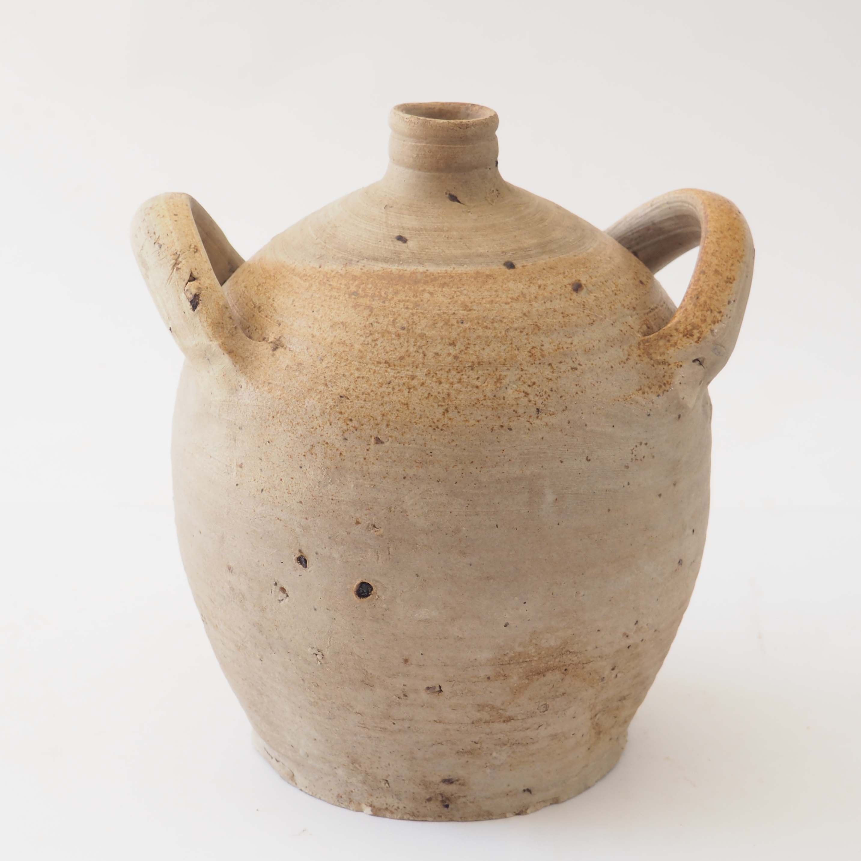 Terracotta gargoulette jar