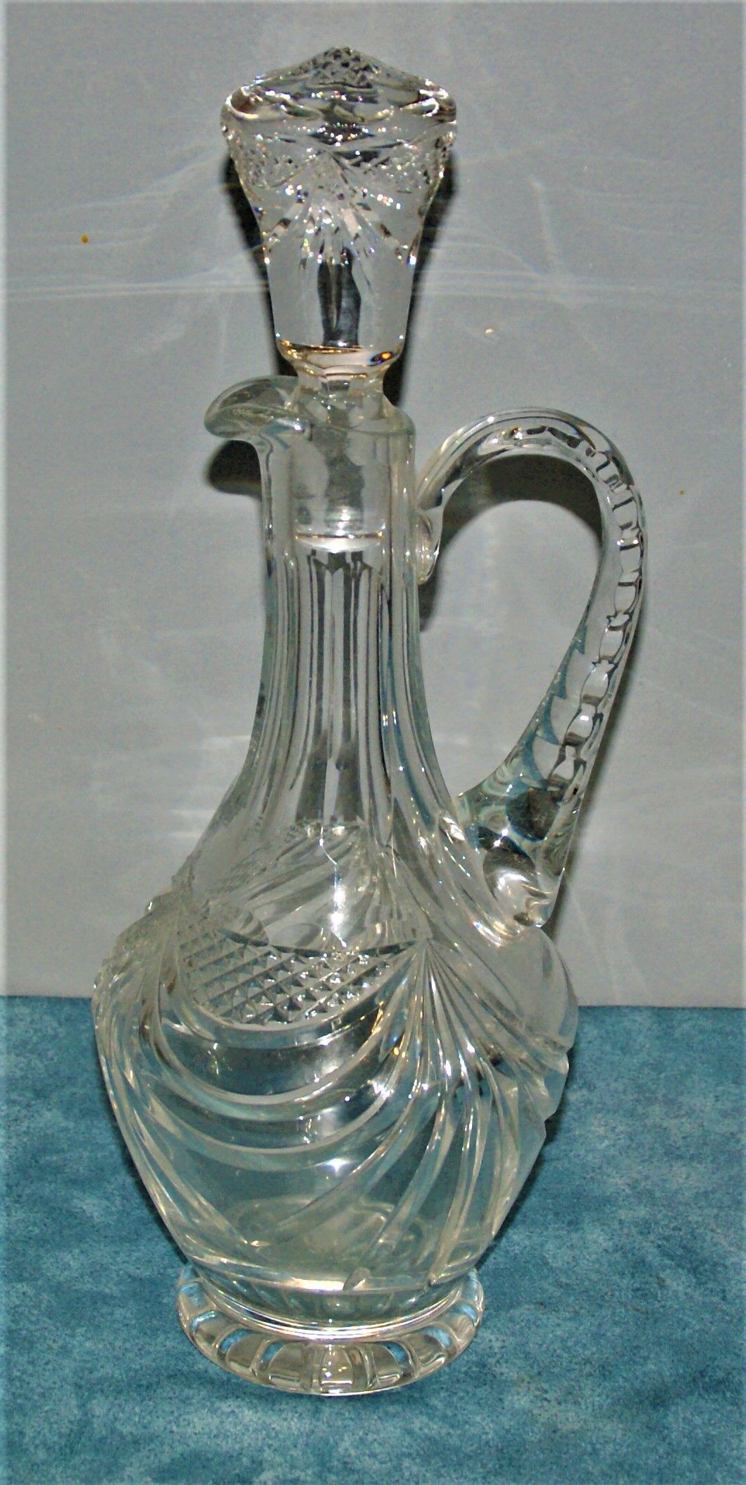 Carafe ewer for wine or water crystal cross of lorraine