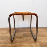 Very rare Chrome tubular steel Bauhaus Stool - 1930 / original eisengarn