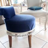 Vintage velvet pouf stool seat quality