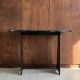 Console demi-lune vintage en bois laqué noir