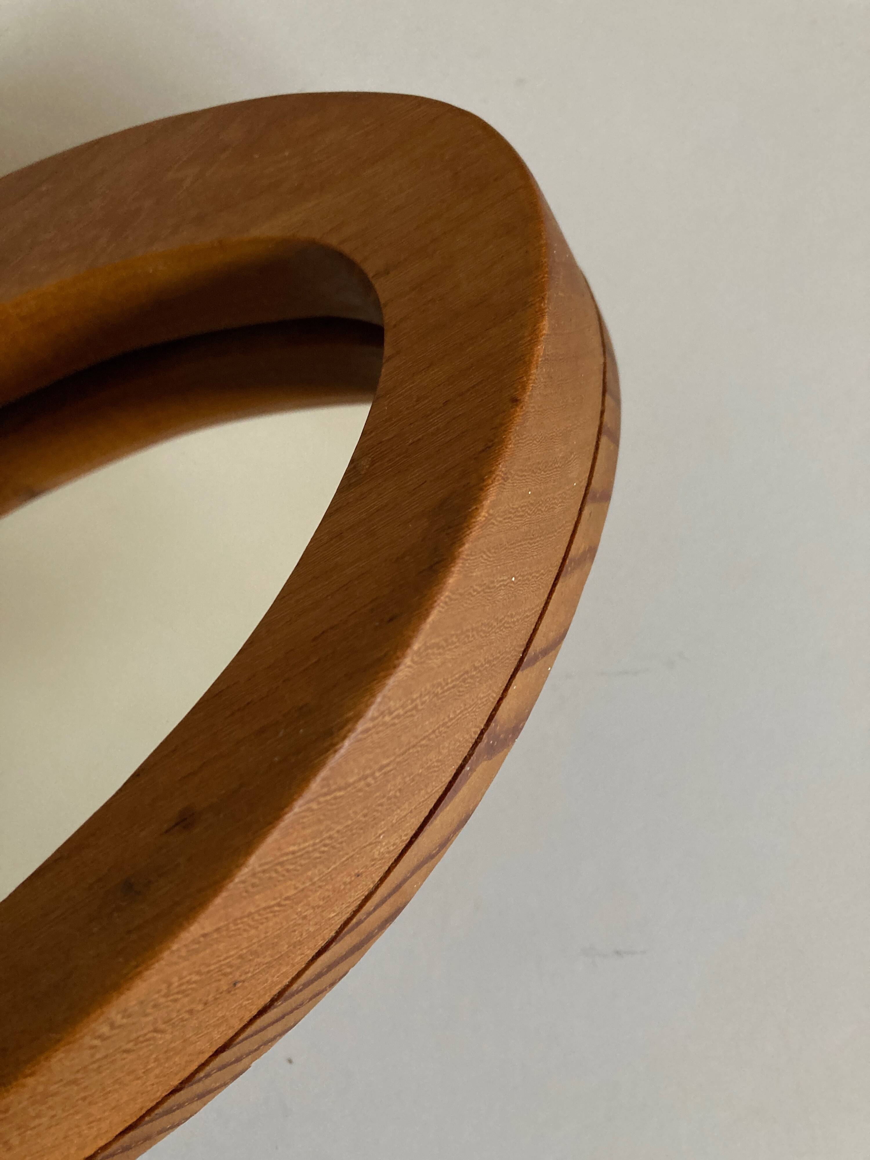 Pine mirror with asymmetrical design, 1960
