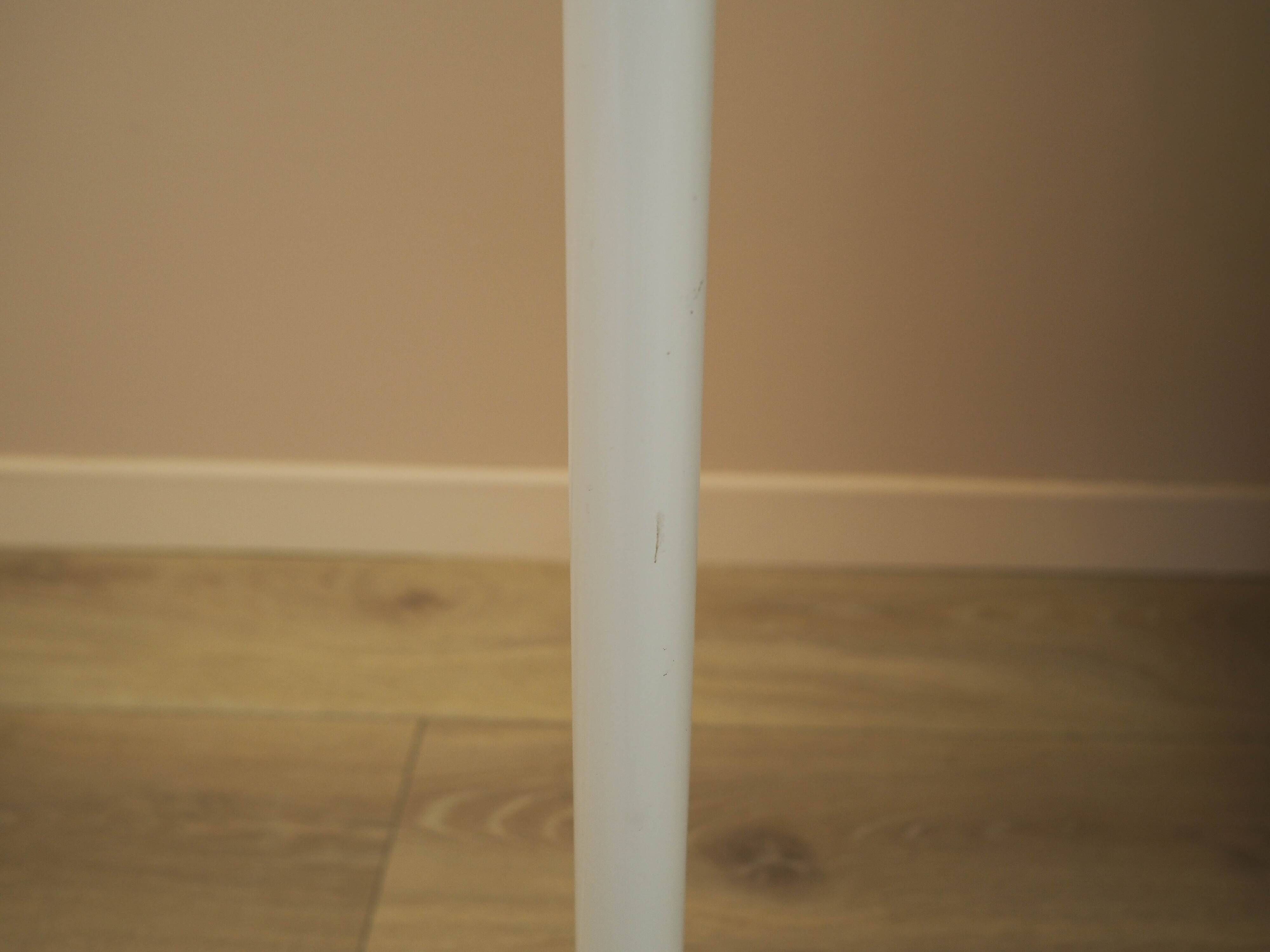 White metal floor lamp, Danish Modern, 1970s