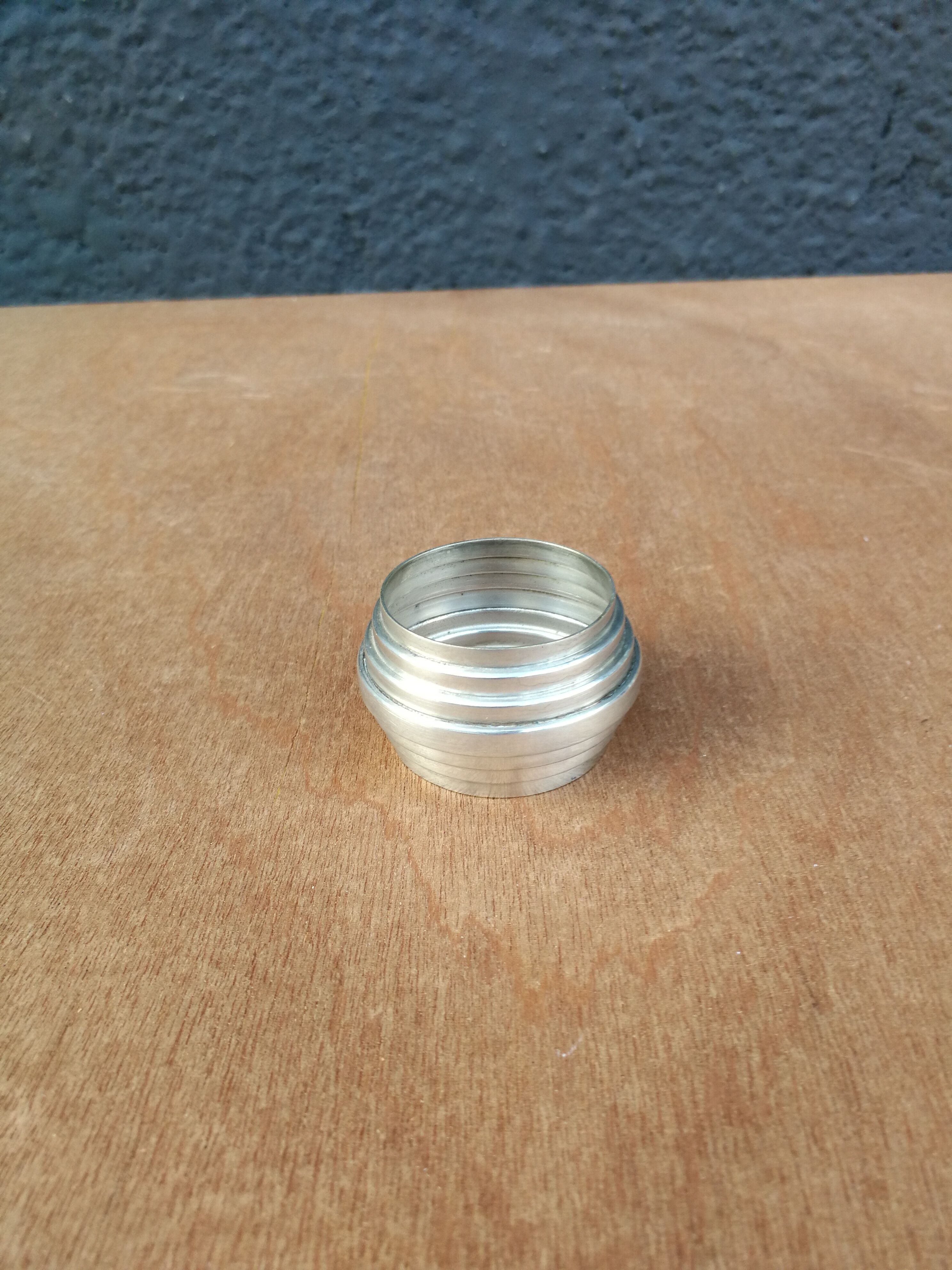 Towel ring silver metal