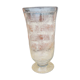 Ancient transparent glass vase with engraved plant decoration.