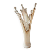 Vase en verre artistique lourd vintage KIRCH – verre sculptural ukrainien, 37 cm