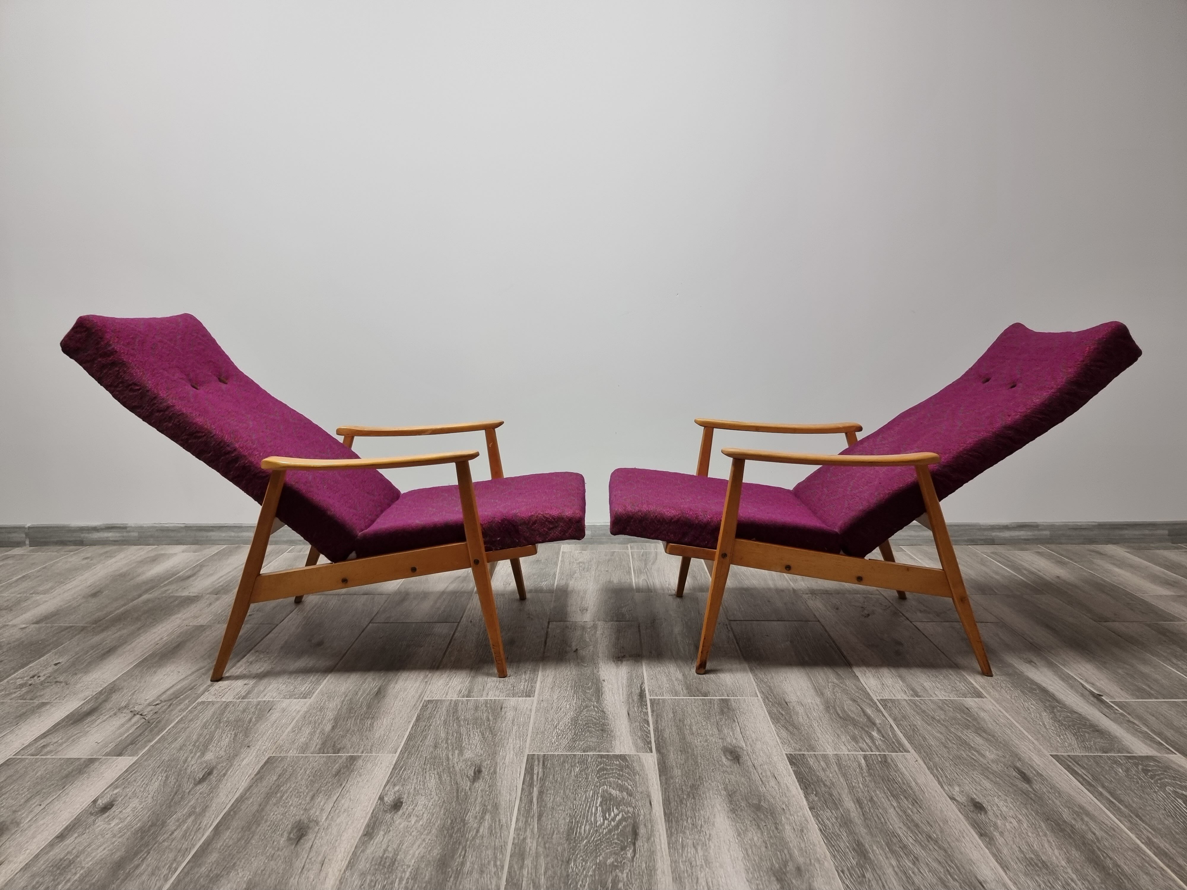 Vintage armchairs by Ton