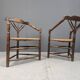Paire de chaises d'angle hollandaises anciennes, années 1920