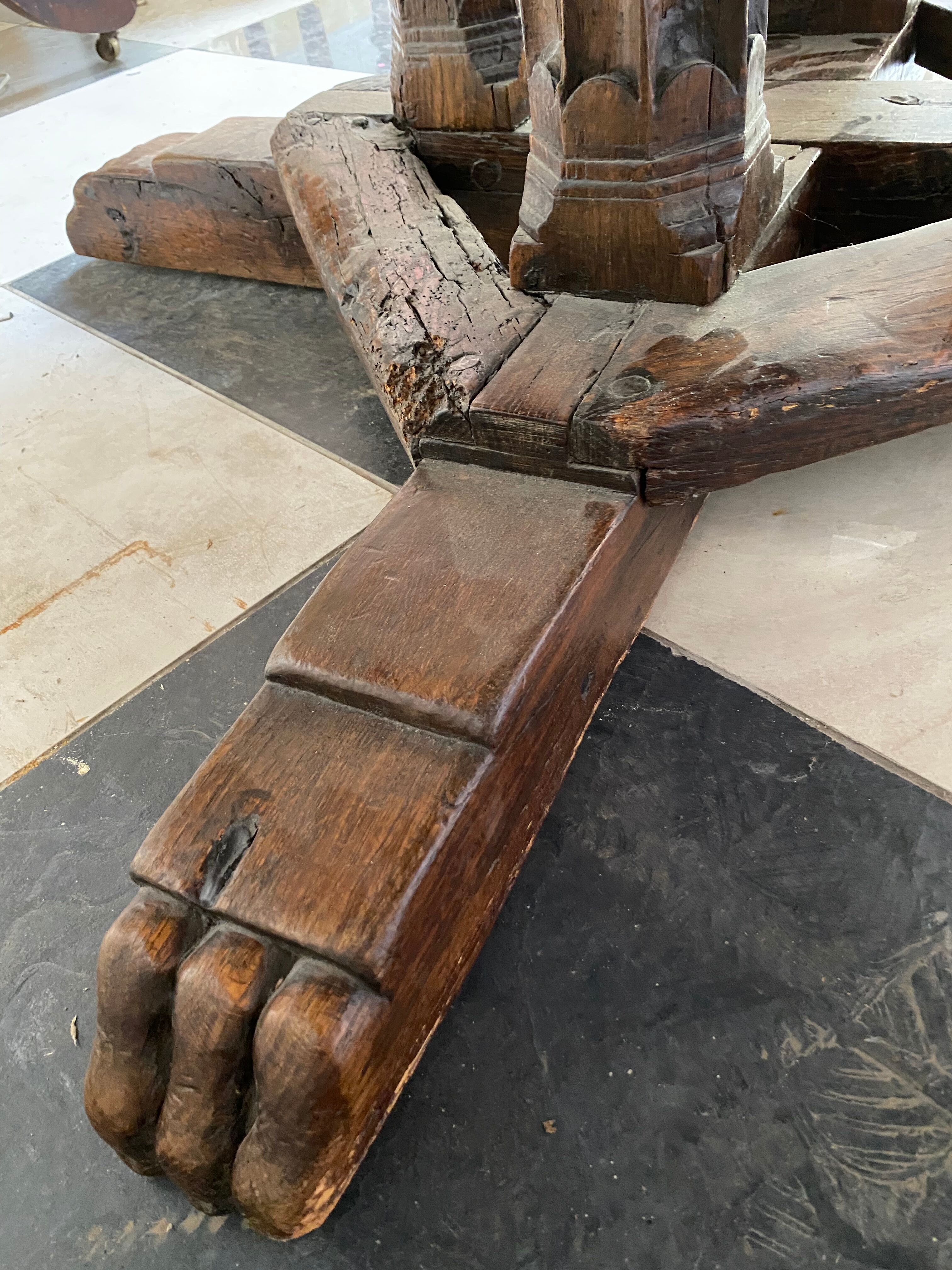 Medieval Gothic round table high period castle