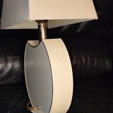 Vintage table lamp the dolphin Croissy white
