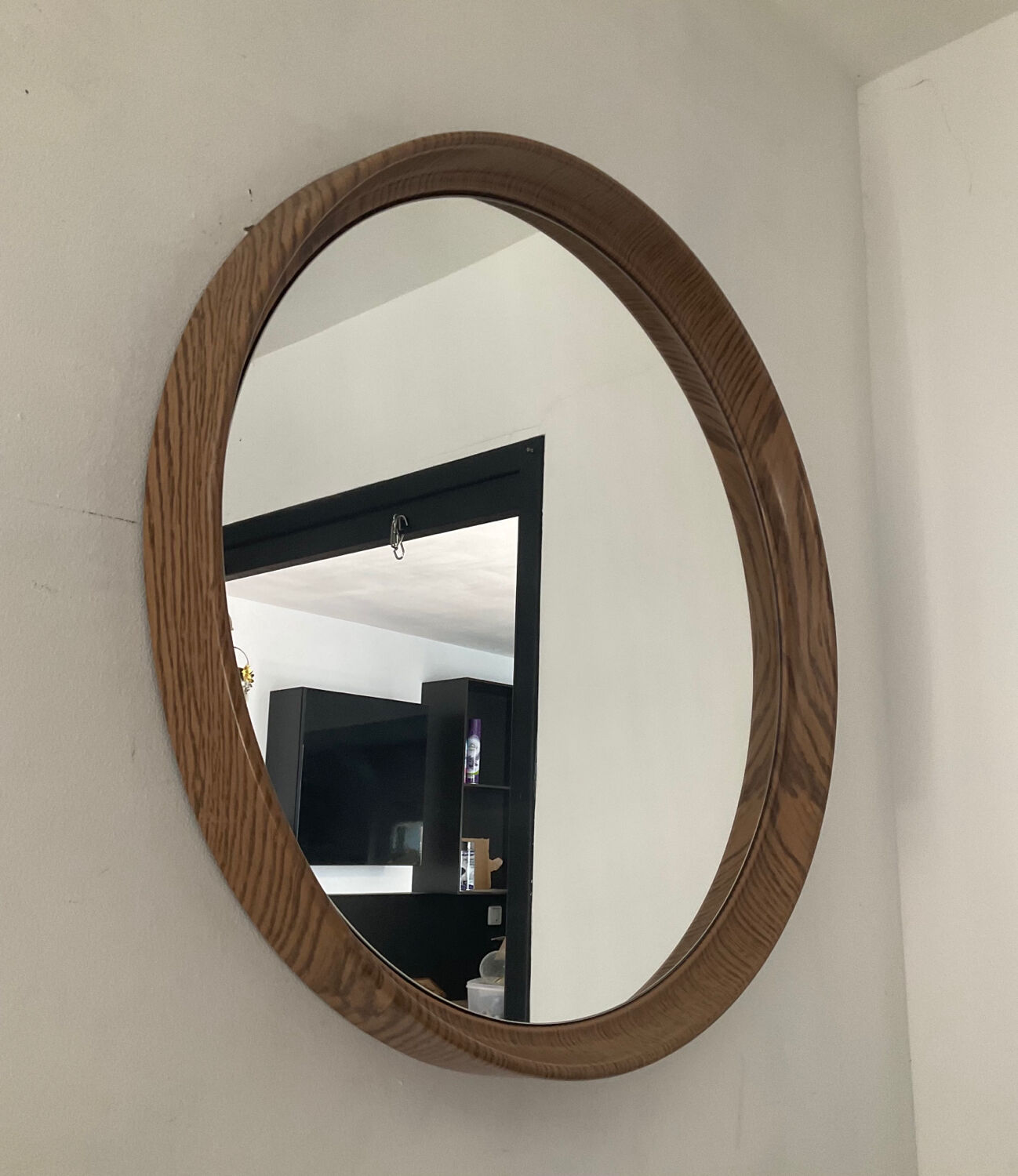 Vintage round mirror from the 70s