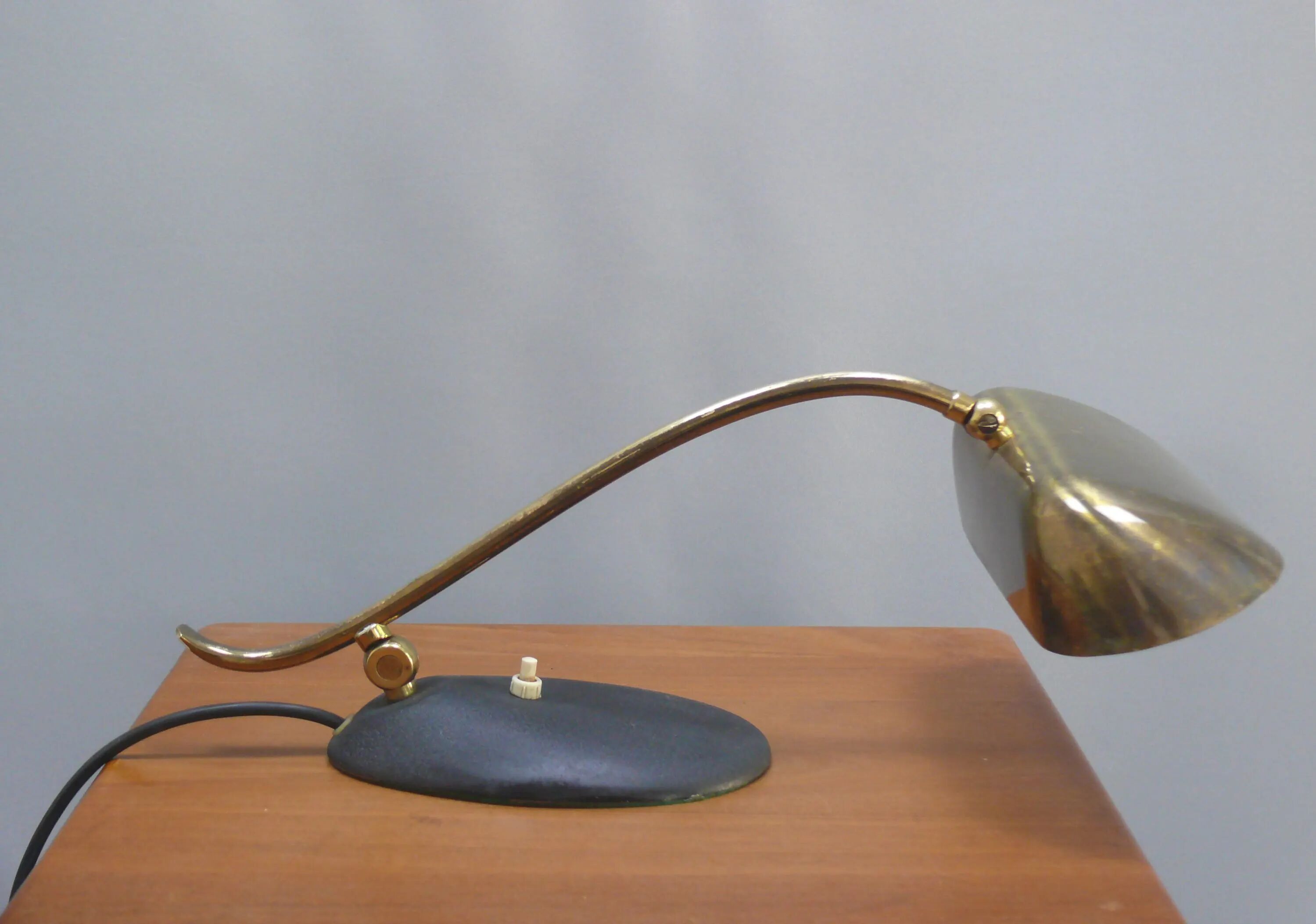 Vintage piano lamp, brass, 1960s, JBS