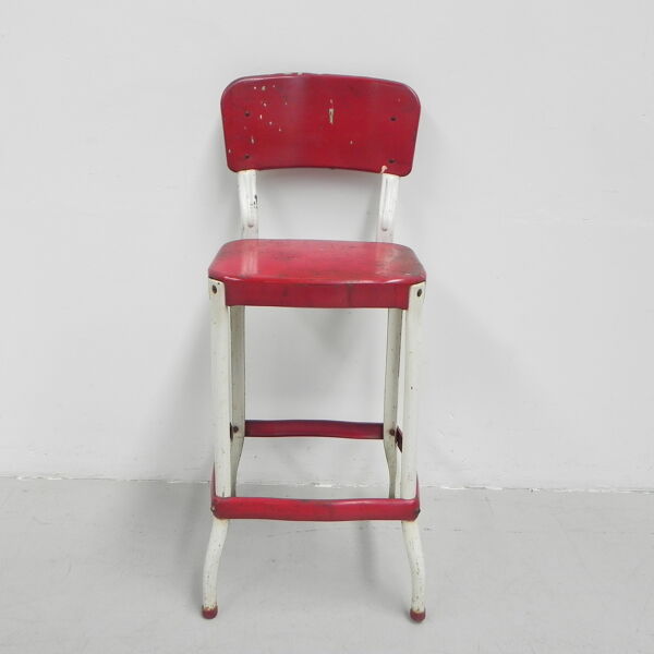 Tabouret de bar industriel en acier, tabouret, Cosco