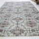 Light blue floral carpet 203x118cm