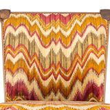 Set of 6 high chairs, Missoni fabric, 1950