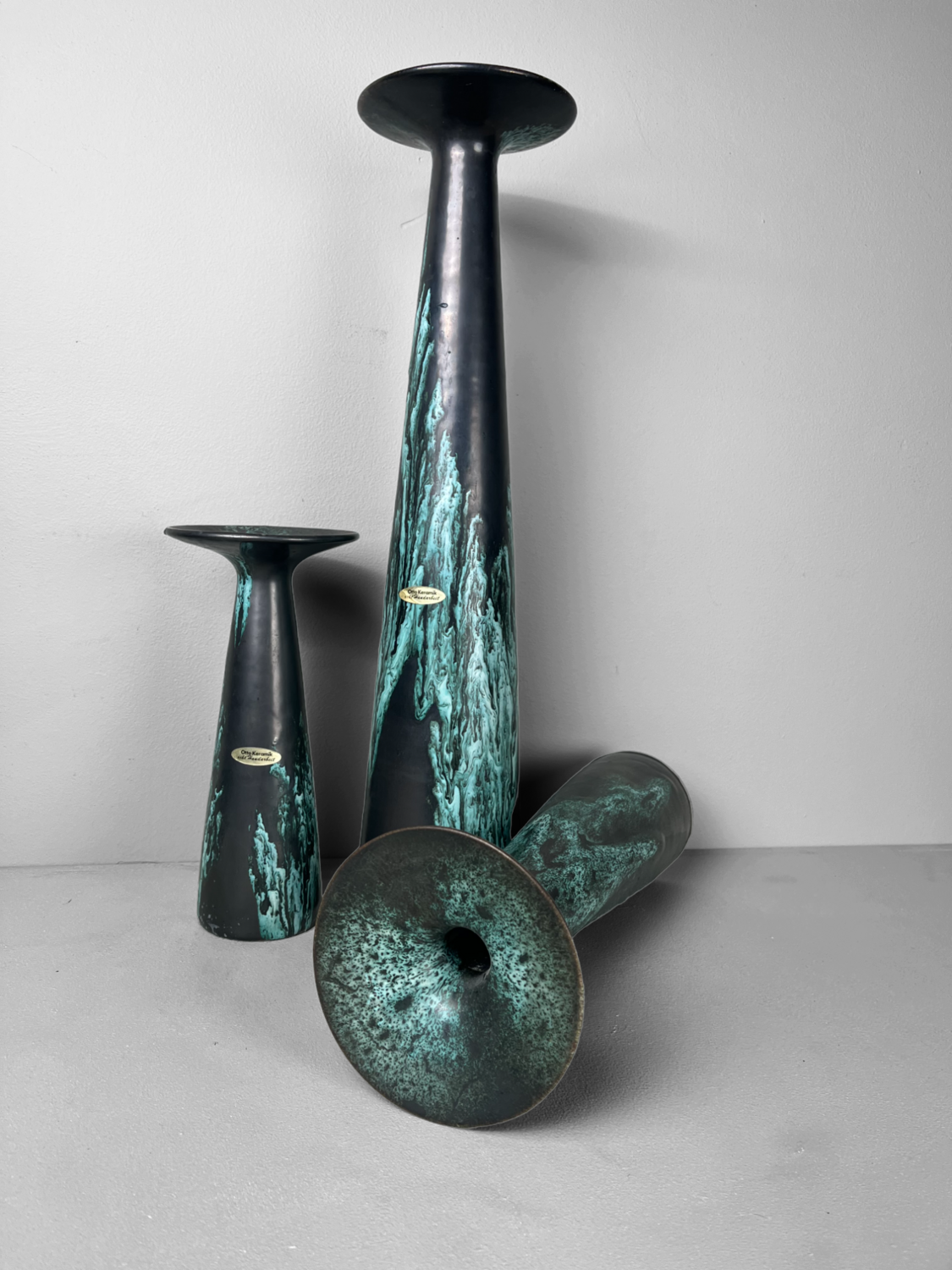 Set of 3 vases by Otto Keramik Germany