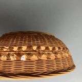 Round wicker basket