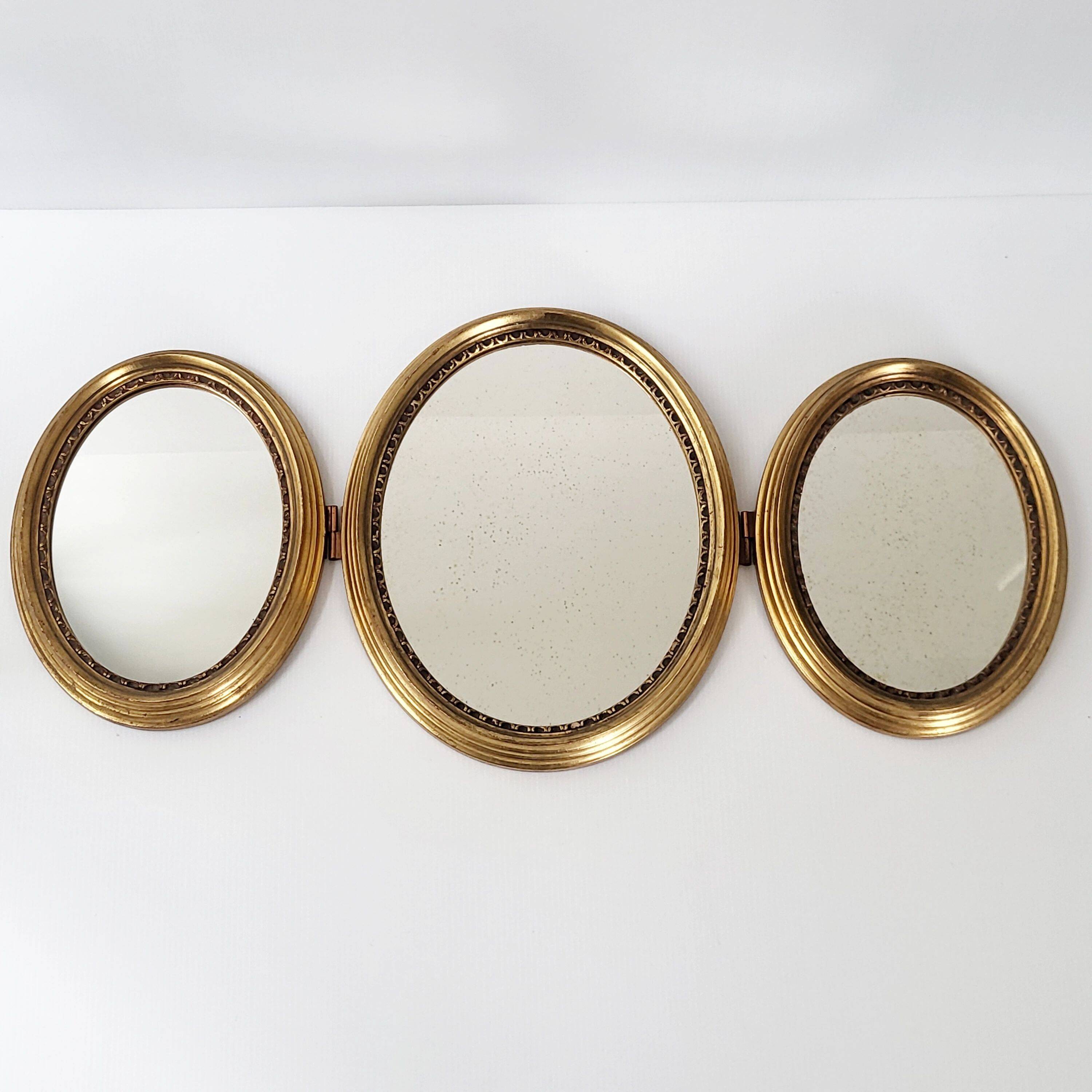 Vintage triptych mirror