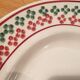 Plat ovale damiers rouges et verts Saint-Amand 31x22