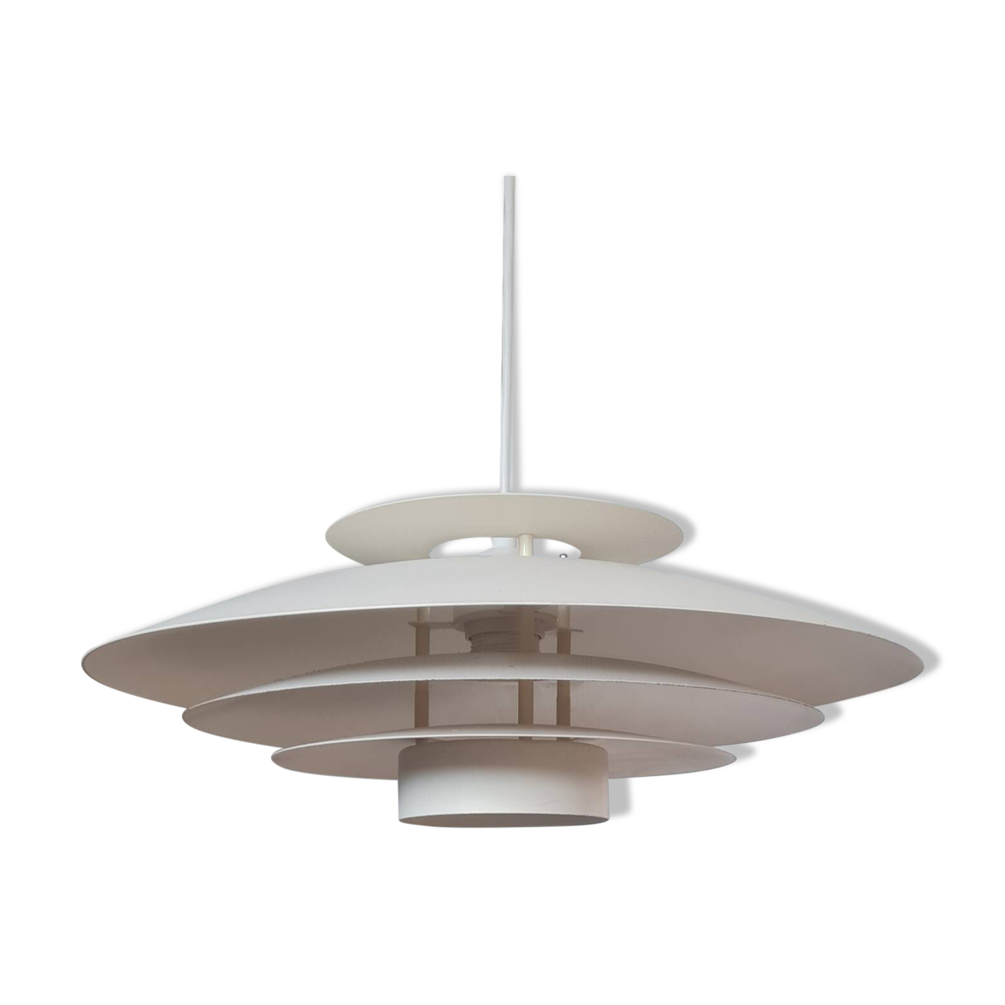 Scandinavian pendant light "Jeka" white 1970