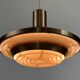 Copper colored aluminum pendant light from Lyskaer belysning. Denmark 1970s
