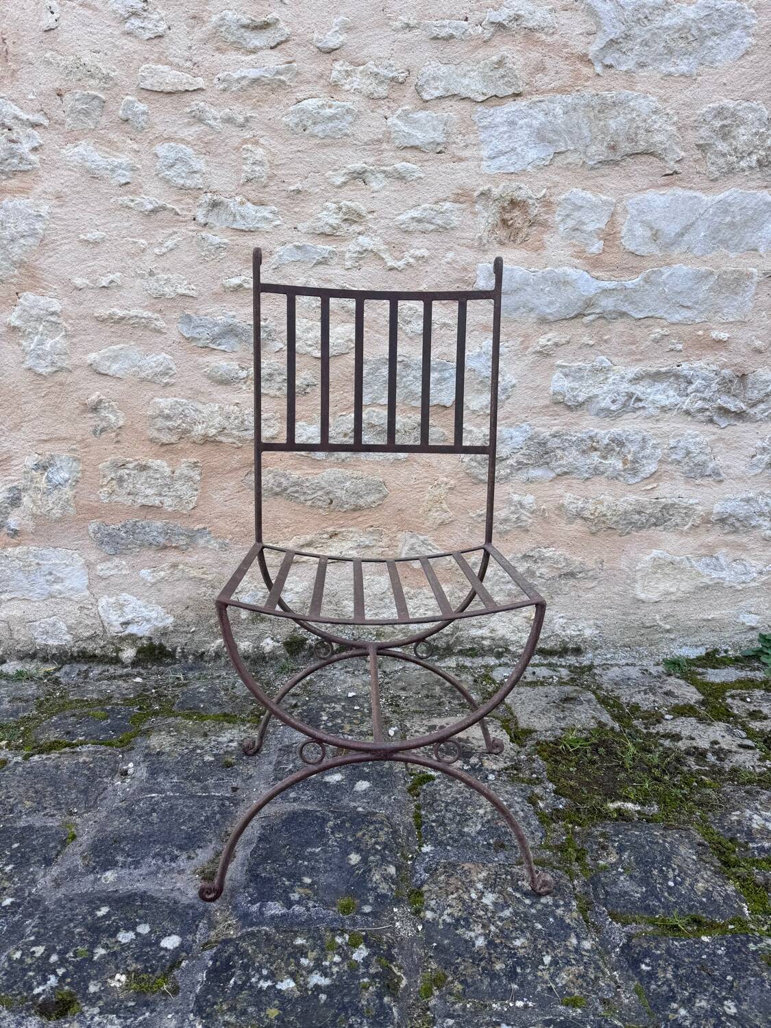 Set of handcrafted wrought iron chairs